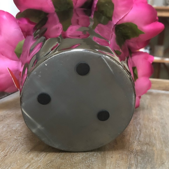 Pink Peonies in Silver Planter Vase - Picture 8 of 14